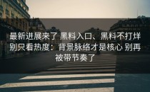 最新进展来了 黑料入口、黑料不打烊别只看热度：背景脉络才是核心 别再被带节奏了
