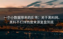 一个小数据带来的反转：关于黑料网、黑料不打烊热度来源复盘到底