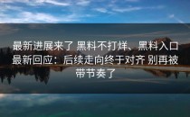 最新进展来了 黑料不打烊、黑料入口最新回应：后续走向终于对齐 别再被带节奏了
