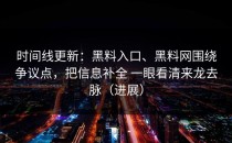 时间线更新：黑料入口、黑料网围绕争议点，把信息补全 一眼看清来龙去脉（进展）