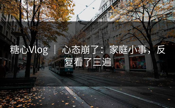 糖心Vlog ｜ 心态崩了：家庭小事，反复看了三遍  第1张