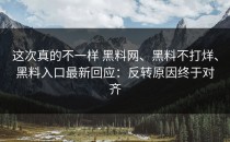 这次真的不一样 黑料网、黑料不打烊、黑料入口最新回应：反转原因终于对齐